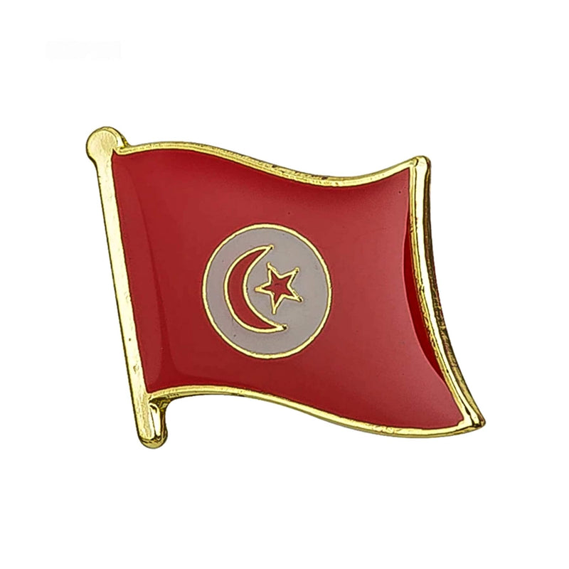 Tunisia Flag Lapel clothes / country flag Badge / Tunisia national flag Brooch / Tunisia Flag Lapel Pin / Tunisia enamel pin