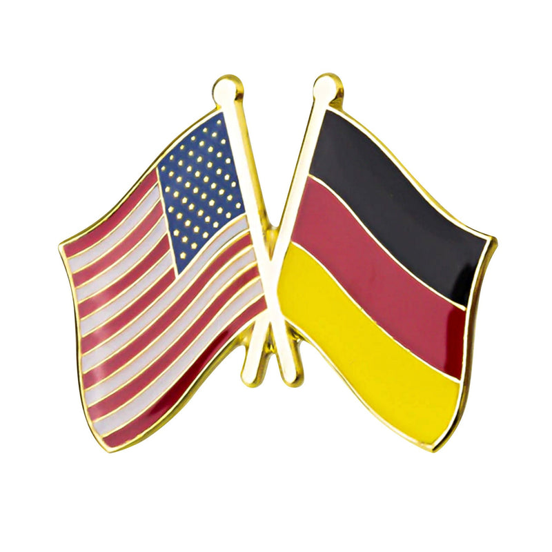 Germany & USA friendship Flag Lapel pin / country flag Badge / Deutschland American flag Brooch / United States Germany enamel pin