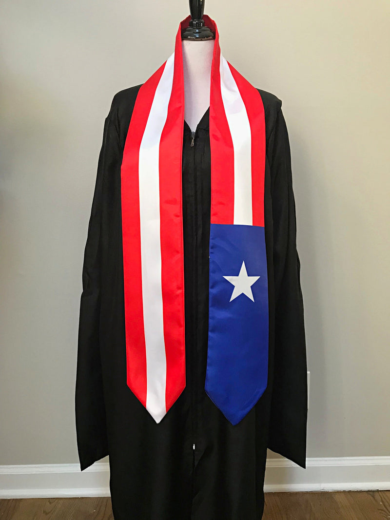 DOUBLE SIDED Liberia flag Graduation stole / Liberia flag graduation sash / Liberian International Student Abroad / Liberia flag scarf