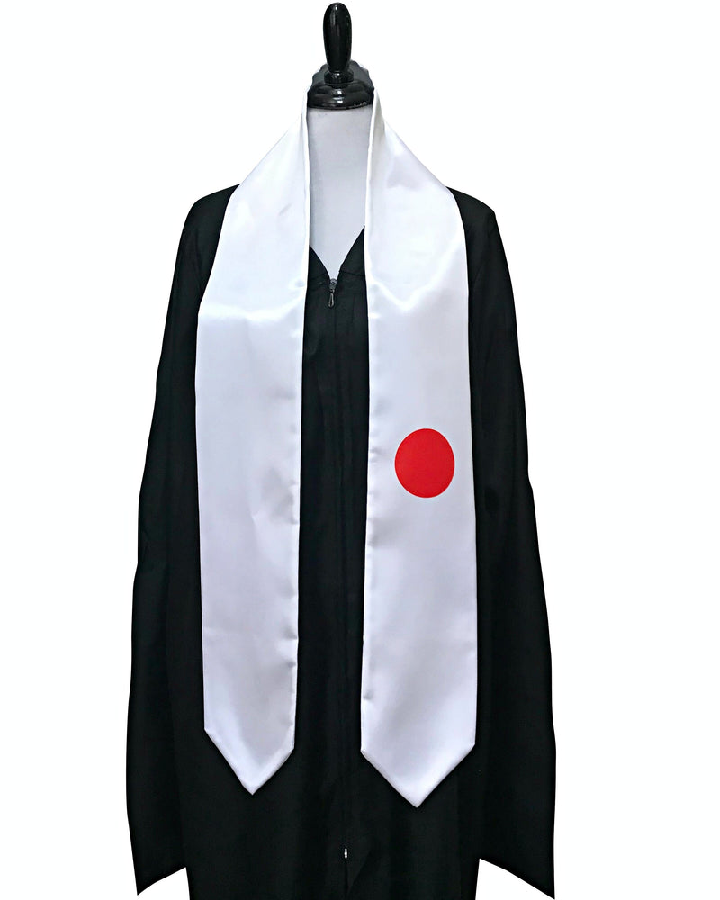 DOUBLE SIDED Japan flag Graduation stole / Japan flag graduation sash / Japanese International Student Abroad / Japan flag scarf