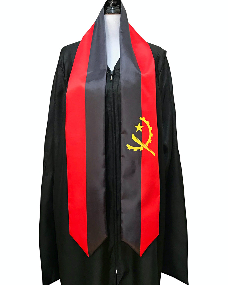 DOUBLE SIDED Angola flag Graduation stole / Angola flag graduation sash / Angolan International Student Abroad / Angola flag scarf