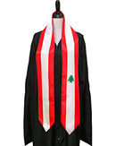 DOUBLE SIDED Lebanon flag Graduation stole / Lebanon flag graduation sash / Lebanese International Student Abroad / Lebanon flag scarf