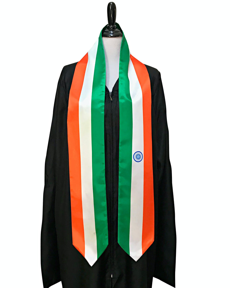 DOUBLE SIDED India flag Graduation stole / India flag graduation sash / Indian International Student Abroad / India flag scarf