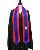 DOUBLE SIDED Laos flag Graduation stole / Laos flag graduation sash / Laos International Student Abroad / Laos flag scarf