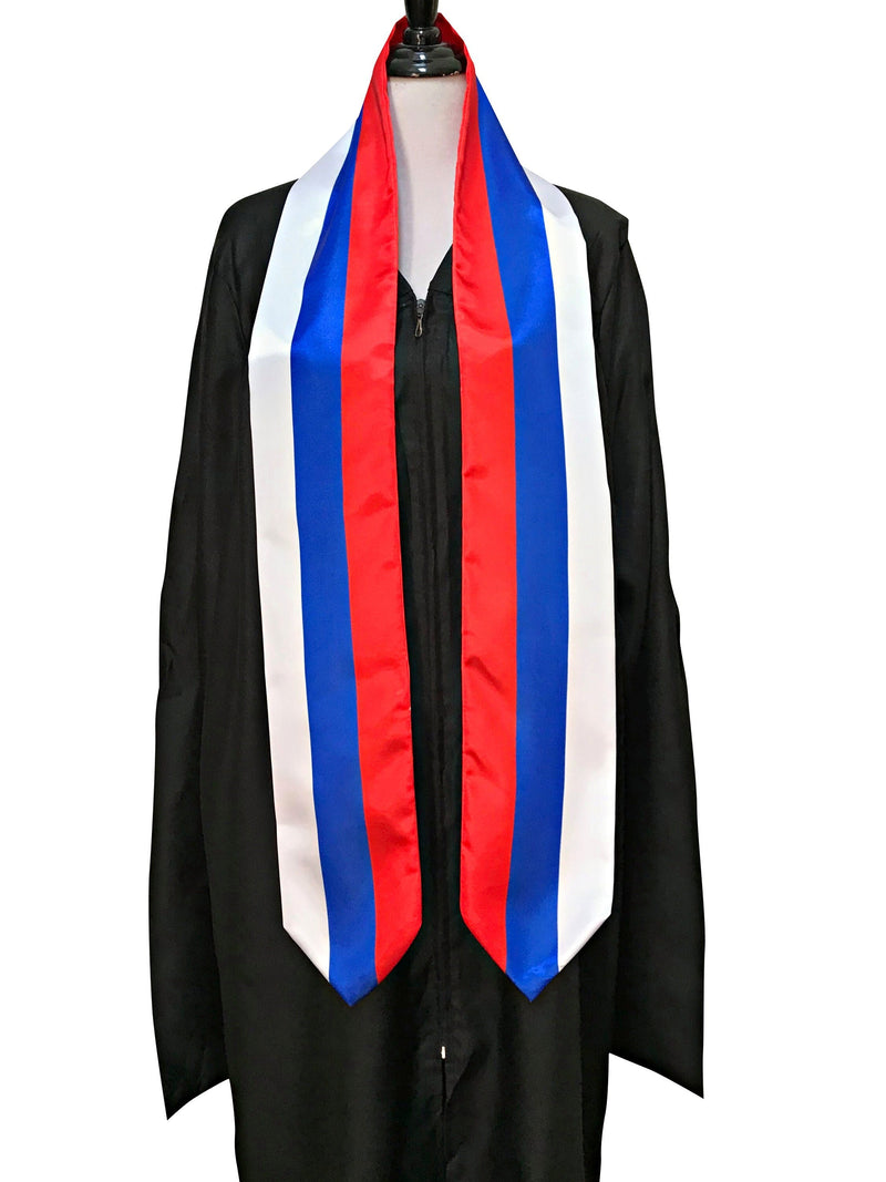DOUBLE SIDED Russia flag Graduation stole / Russia flag graduation sash / Russian International Student Abroad / Russia flag scarf