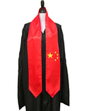 DOUBLE SIDED China flag Graduation stole / China flag graduation sash / Chinese International Student Abroad / China flag scarf, China shawl