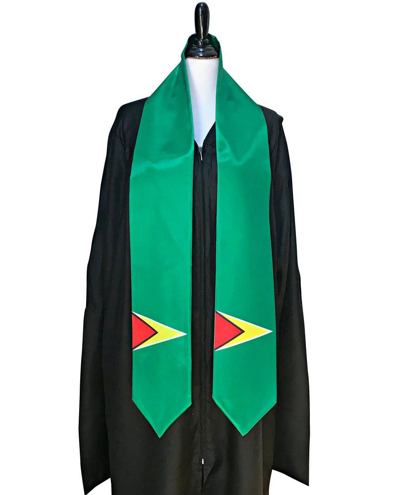 DOUBLE SIDED Guyana flag Graduation stole / Guyana flag graduation sash / Guyanese International Student Abroad / Guyana flag scarf