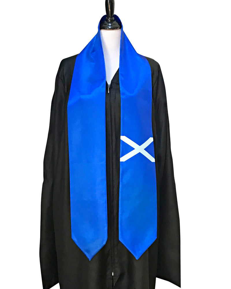 DOUBLE SIDED Scotland flag Graduation stole / Scotland flag graduation sash / Scottish International Student Abroad / Scotland flag scarf