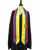 DOUBLE SIDED Ecuador flag Graduation stole / Ecuador flag graduation sash / Ecuadorian International Student Abroad / Ecuador flag scarf
