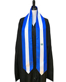 DOUBLE SIDED El Salvador flag Graduation stole / El Salvador flag graduation sash / Salvadoran International Student Abroad flag scarf