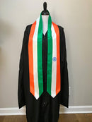 DOUBLE SIDED India flag Graduation stole / India flag graduation sash / Indian International Student Abroad / India flag scarf