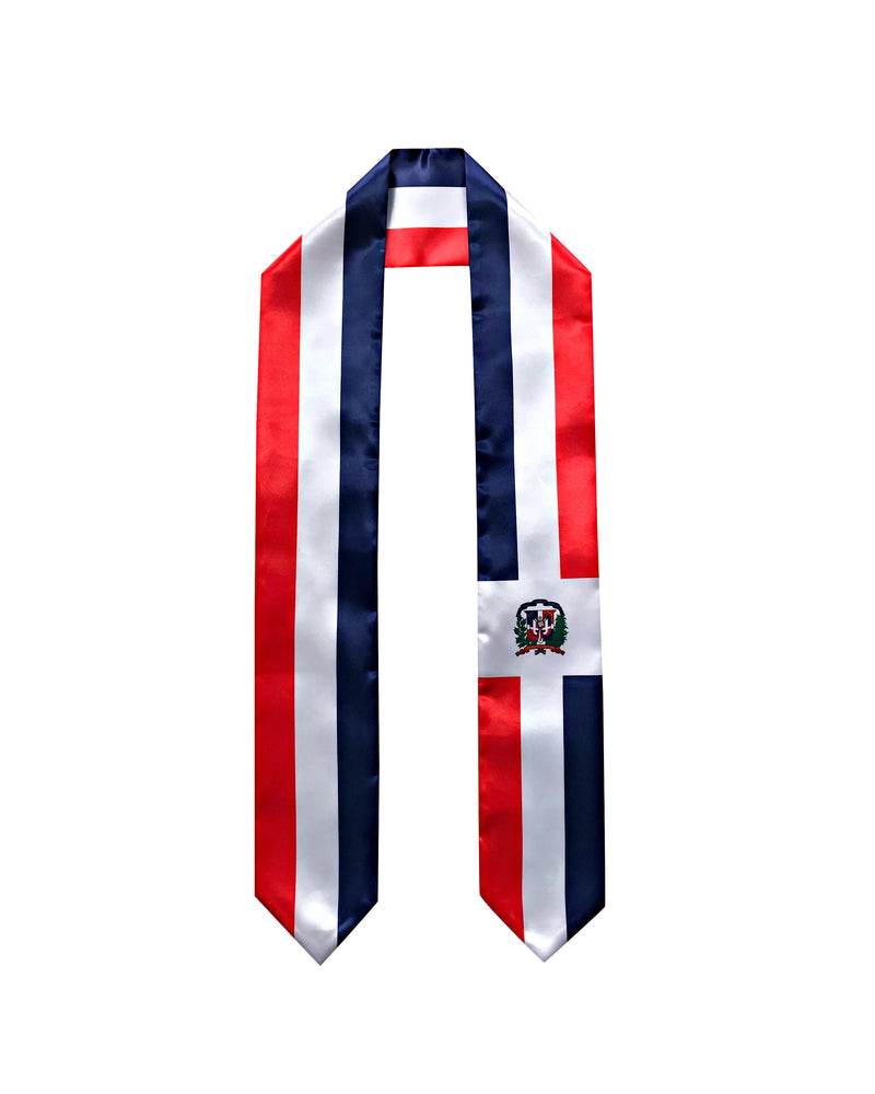 DOUBLE SIDED Dominican flag Graduation stole / Dominican flag graduation sash / Dominican Republic International Student Abroad flag scarf