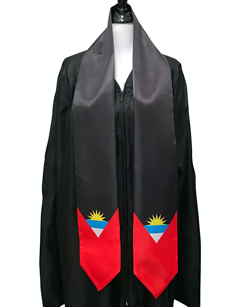 DOUBLE SIDED Antigua flag Graduation stole / Antigua flag graduation sash / Antigua and Barbuda International Student Abroad flag scarf