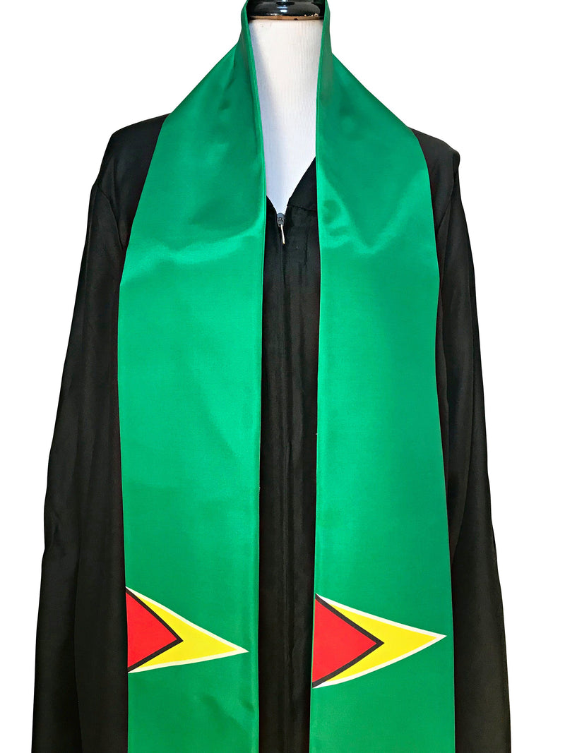 DOUBLE SIDED Guyana flag Graduation stole / Guyana flag graduation sash / Guyanese International Student Abroad / Guyana flag scarf