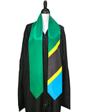 DOUBLE SIDED Tanzania flag Graduation stole / Tanzania flag graduation sash / Tanzanian International Student Abroad / Tanzania flag scarf