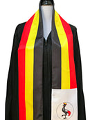 DOUBLE SIDED Uganda flag Graduation stole / Uganda flag graduation sash / Ugandan International Student Abroad / Uganda flag scarf shawl