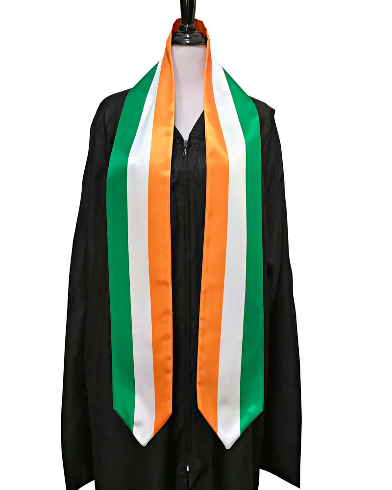 DOUBLE SIDED Ivory Coast flag Graduation stole / Ivory Coast flag graduation sash / Ivorian International Student Abroad / flag scarf shawl