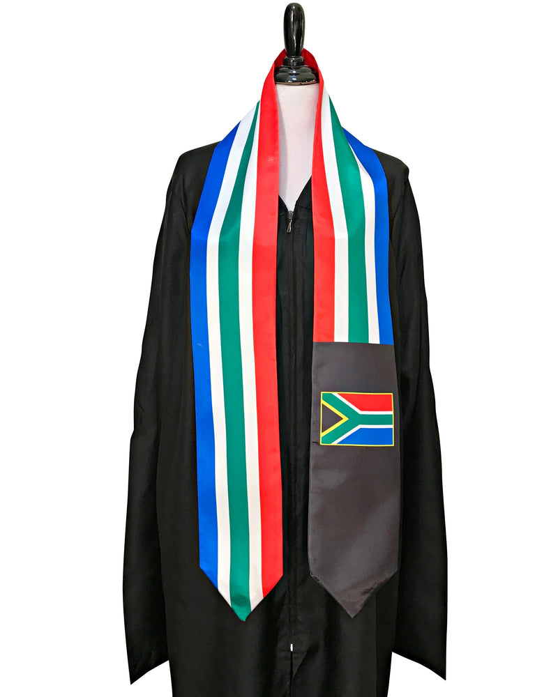 DOUBLE SIDED South Africa flag Graduation stole / South Africa flag graduation sash / South African International Student Abroad flag scarf