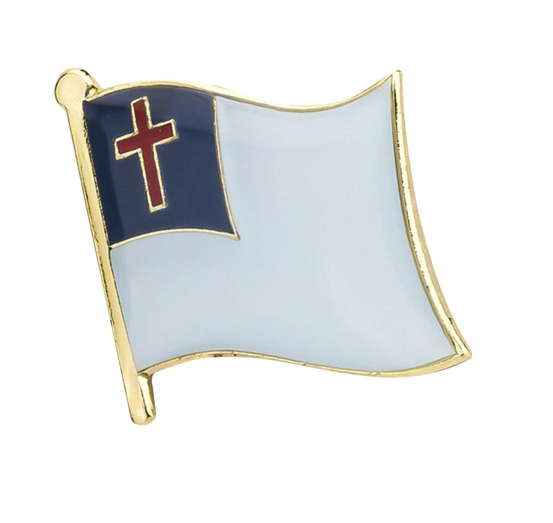 Christian flag lapel pin / Christian church flag Brooch / Christian Flag Lapel clothes / Christian enamel pin / clothes pin