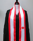 Canada flag Graduation stole / Canada flag graduation sash / Canadian International Student Abroad / Canada flag scarf