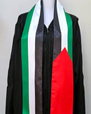 DOUBLE SIDED Palestine flag Graduation stole/ Palestine flag graduation sash, Palestinian International Student Abroad, Palestine flag scarf