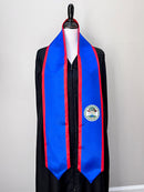 DOUBLE SIDED Belize flag Graduation stole / Belize flag graduation sash / Belizean International Student Abroad / Belize flag scarf Shawl