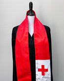DOUBLE SIDED Tonga flag Graduation stole / Tonga flag graduation sash / Tongan International Student Abroad / Tonga flag scarf / Tonga shawl