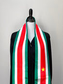 DOUBLE SIDED Suriname flag Graduation stole / Suriname flag sash / Surinamese International Student Abroad / Suriname flag scarf, flag shawl