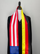 American Germans mix flags Graduation stole / United States Germany mix flag sash / Germany USA mix flag shawl / Gift for Germans graduate