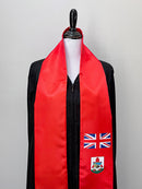 DOUBLE SIDED Bermuda flag Graduation stole / Bermuda flag sash / Bermudian International Student Abroad / Bermuda flag scarf / Bermuda shawl