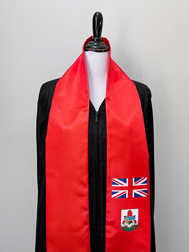 DOUBLE SIDED Bermuda flag Graduation stole / Bermuda flag sash / Bermudian International Student Abroad / Bermuda flag scarf / Bermuda shawl