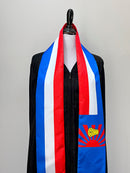 DOUBLE SIDED Karen flag Graduation stole / Karen flag sash / Kayin International Student Abroad / Karen flag scarf / Karen flag shawl