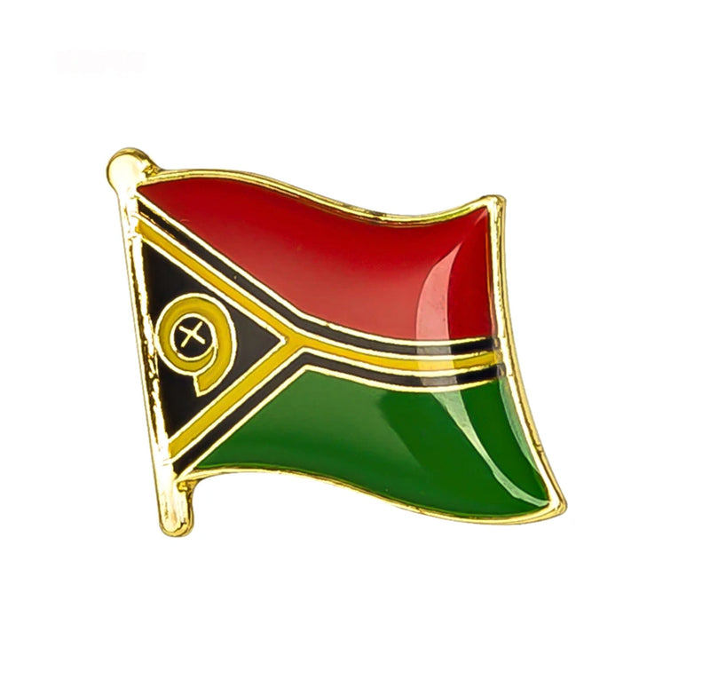 Vanuatu Flag Lapel clothes / Vanuatu country flag Badge / Vanuatuan flag Brooch / Vanuatu National Flag Lapel Pin / Vanuatu enamel pin