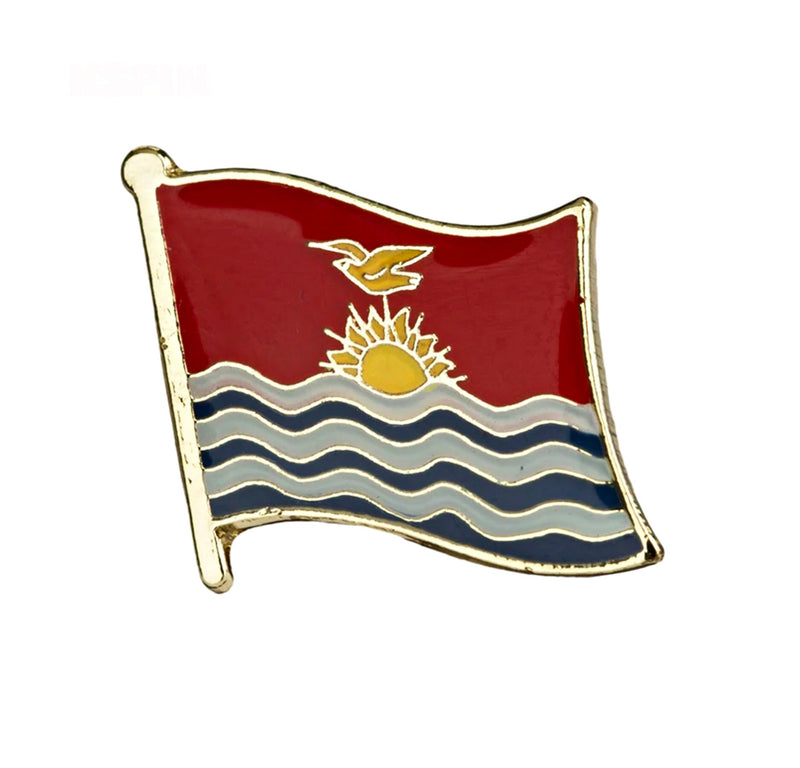 Kiribati Flag Lapel clothes / Kiribati country flag Badge / I-Kiribati flag Brooch / Kiribati National Flag Lapel Pin / Kiribati enamel pin