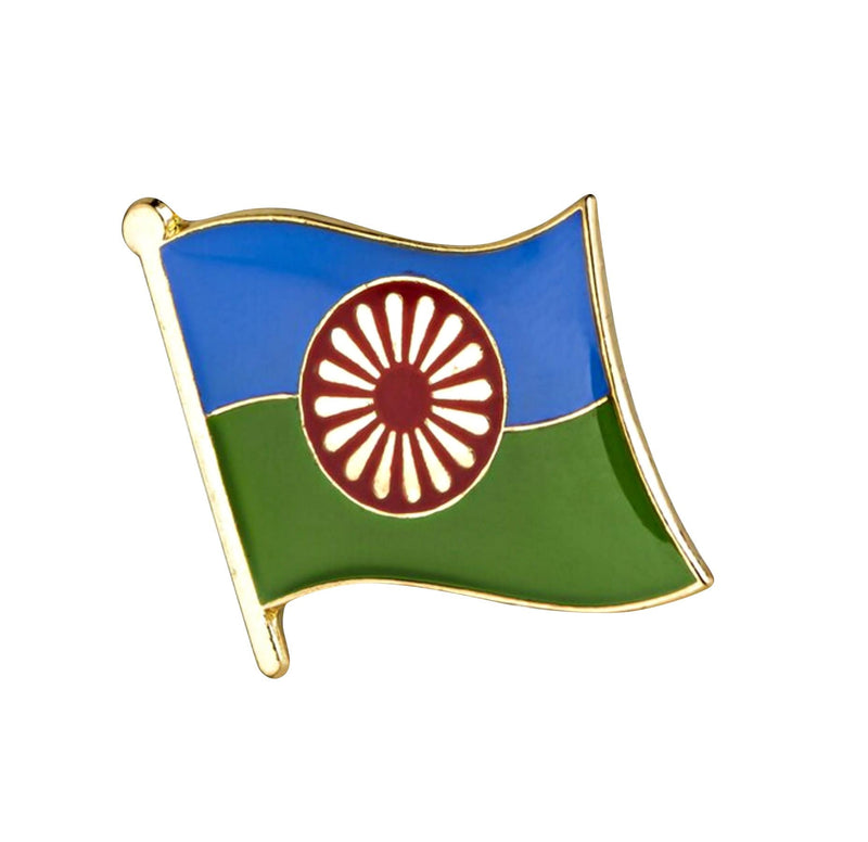 Roma Flag Lapel clothes pin / Roma country flag Badge / Roma flag Brooch / Gypsy National Flag Lapel Pin / Roma enamel pin