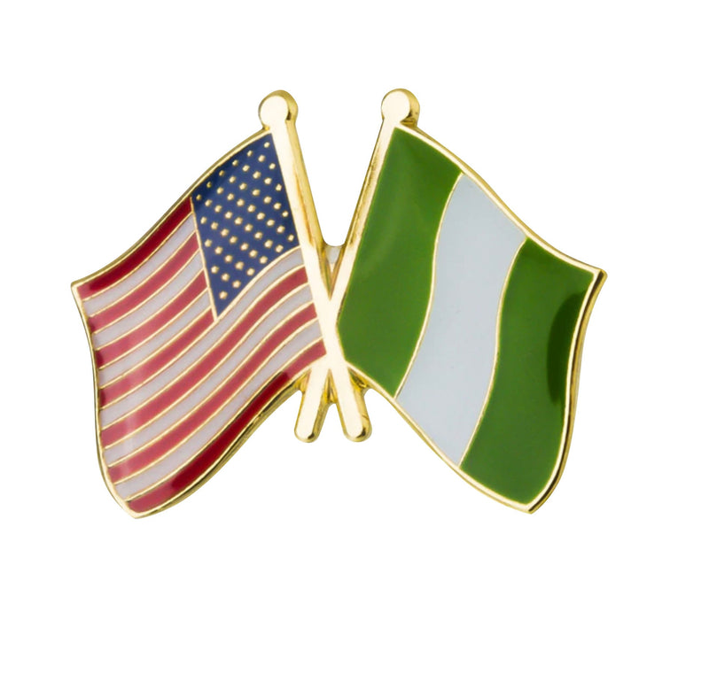 USA & Nigeria friendship Flags Lapel pin / country flag Badge / Nigerian American flag Brooch / United States Nigeria flags enamel mix pins