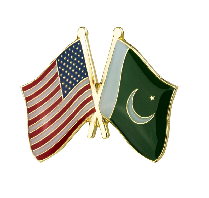 USA & Pakistan friendship Flags Lapel pin / country flag Badge / Pakistani American flag Brooch / United States Pakistan flag enamel mix pin