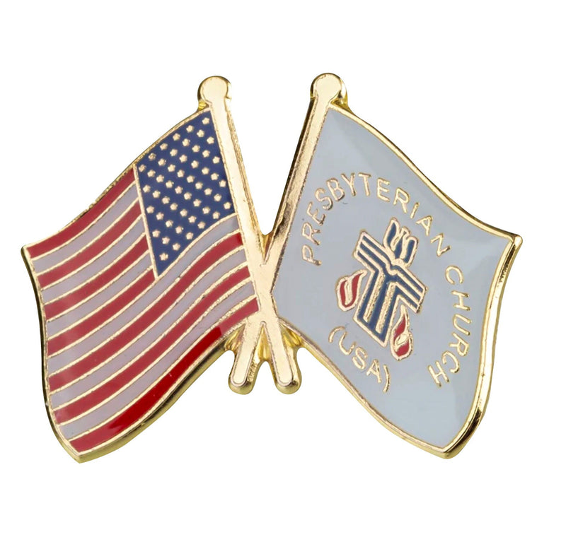 USA Presbyterian church mix flags lapel pin / United States Presbyterian church mix flags Brooches / Presbyterian Flag Lapel clothes