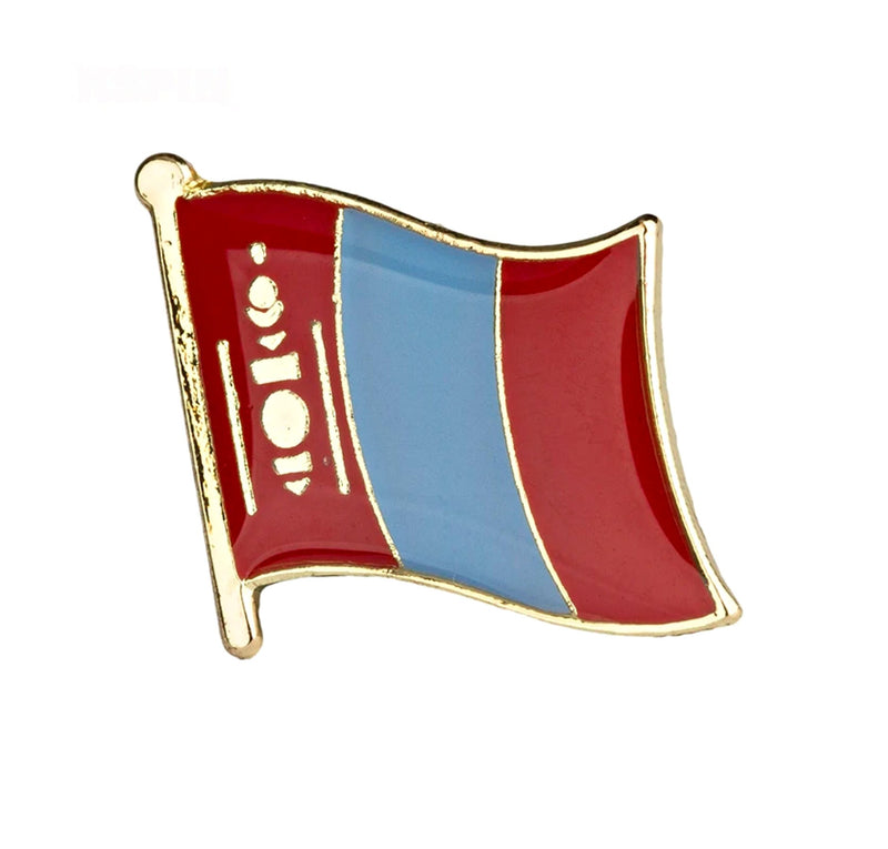 Mongolia Flag Lapel pin / Mongolia country flag Badge / Mongolian flag Brooch / Mongolia National Flag Lapel Pin / Mongolia enamel pin
