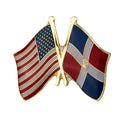 USA & Dominican friendship Flags Lapel pin / country flag Badge / Dominican American flag Brooch / United States Dominican flags mix pin
