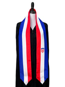 DOUBLE SIDED Croatia flag Graduation stole / Croatia flag sash / Croatian International Student Abroad / Croatia flag scarf / Croatia shawl