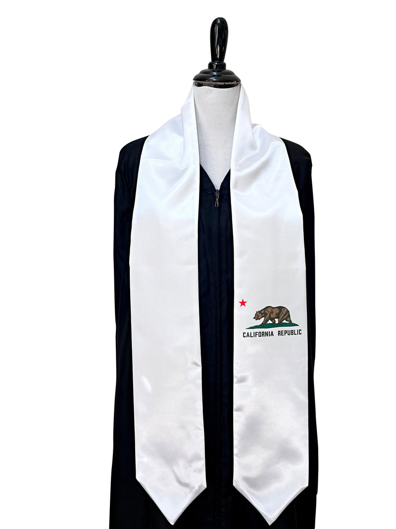 DOUBLE SIDED California State flag stole / California flag sash / American International Student Abroad / USA California flag scarf shawl