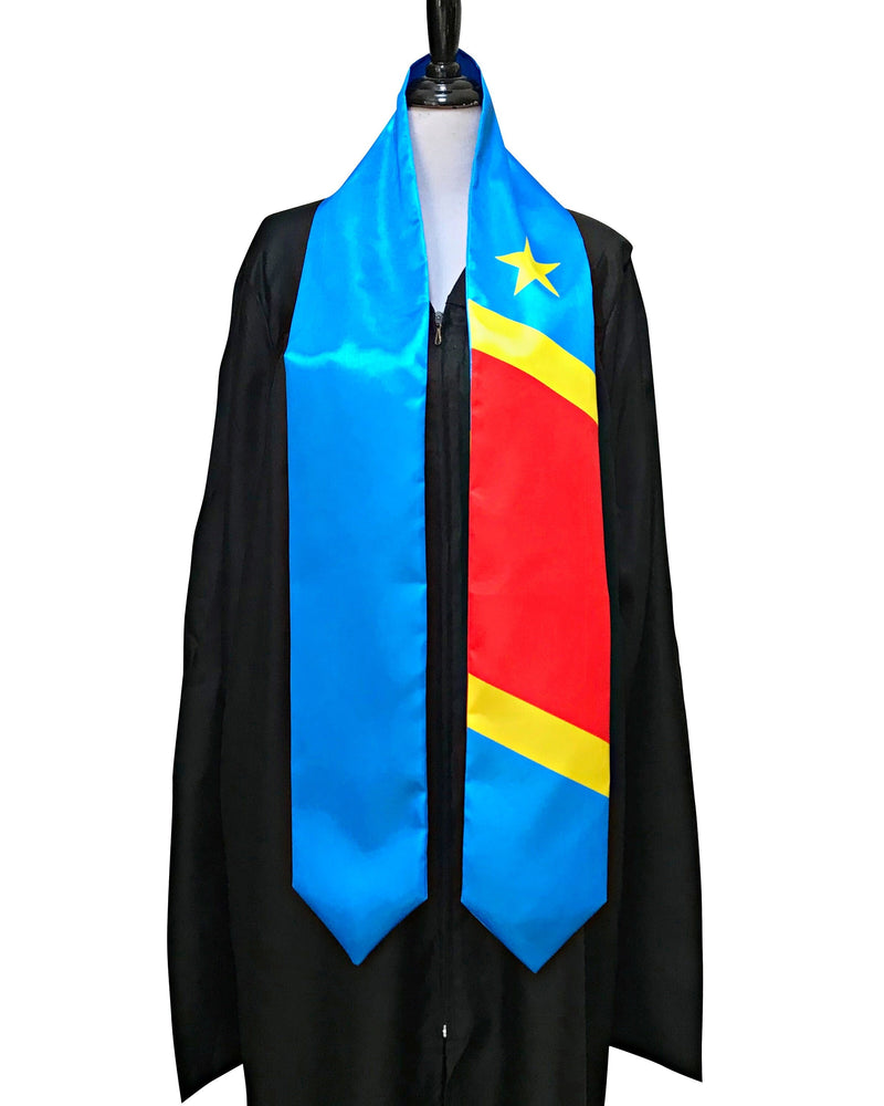 Democratic Republic of Congo flag Graduation stole / Congo flag graduation sash / Congolese International Student Abroad / Congo flag scarf