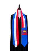 DOUBLE SIDED Karen flag Graduation stole / Karen flag sash / Kayin International Student Abroad / Karen flag scarf / Karen flag shawl