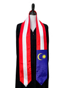 DOUBLE SIDED Malaysia flag Graduation stole / Malaysia flag graduation sash / Malaysian International Student Abroad / Malaysia flag scarf