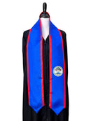 DOUBLE SIDED Belize flag Graduation stole / Belize flag graduation sash / Belizean International Student Abroad / Belize flag scarf Shawl