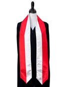 DOUBLE SIDED Indonesia flag Graduation stole / Indonesia flag sash / Indonesian International Student Abroad / Indonesia flag scarf shawl