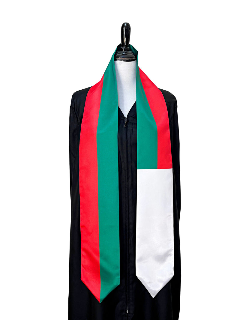 DOUBLE SIDED Madagascar flag Graduation stole / Madagascar flag sash / Malagasy International Student Abroad / Madagascar flag scarf shawl