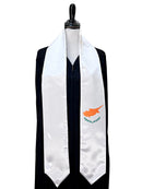 DOUBLE SIDED Cyprus flag Graduation stole / Cyprus flag sash / Cypriot International Student Abroad / Cyprus flag scarf / Cyprus flag shawl