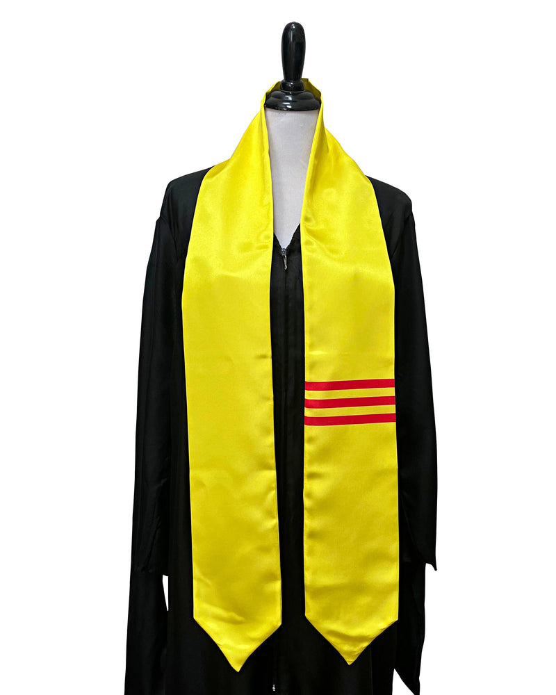 DOUBLE SIDED South Vietnam flag Graduation stole / South Vietnam flag graduation sash / Vietnamese Student / South Vietnam flag scarf